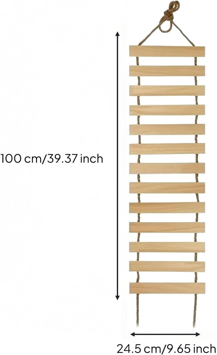 Wall-Mounted Cat Ladder, Wooden Cat Bridge with Multi-Level Steps