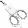 LED Pet Nail Clippers for Cats & Small Dogs, Curved Blade, Safety Lock