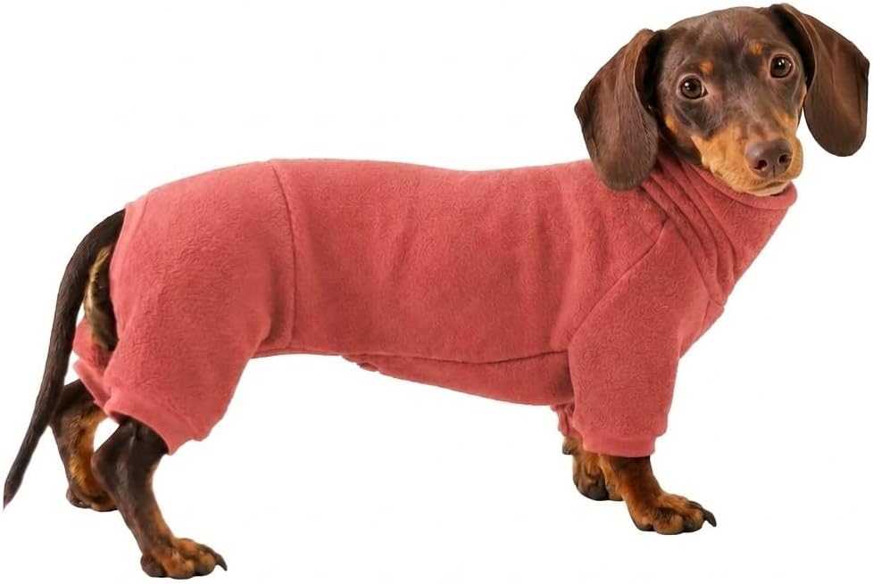 Dachshund Dog Turtleneck Sweater, Winter Warm Clothes for Dachshunds, Sausage Dog Winter Outfit(Black,S)