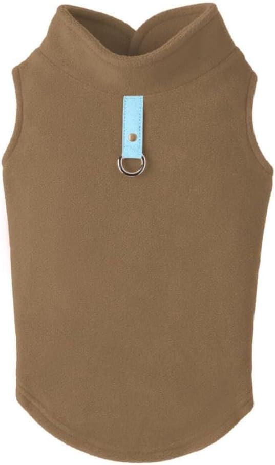 Gooby Fleece Vest Dog Sweater, Blue, Medium
