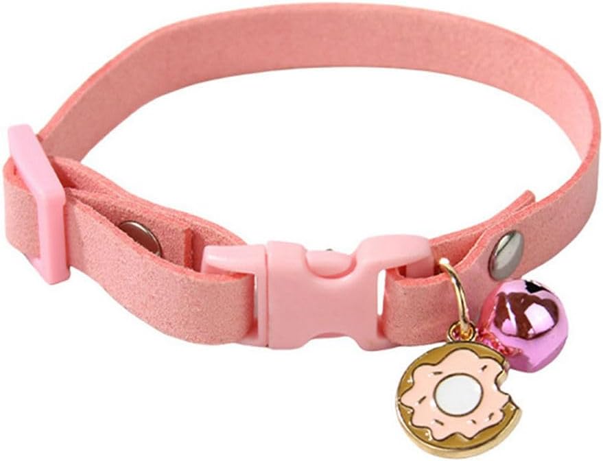 Cat Collar with Bell Pretty Girl Kitten Collar with Bells, Dark Purple XXS