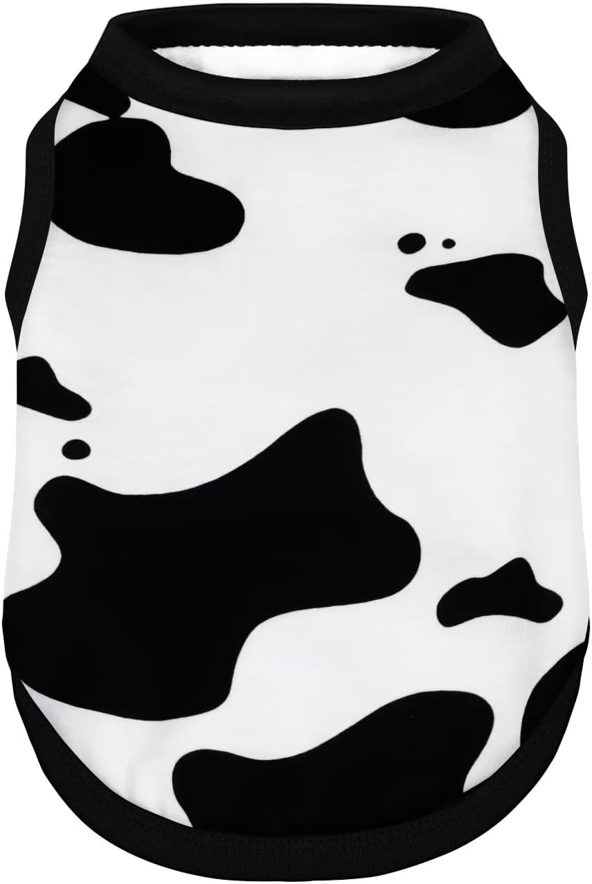 Adorable Cow Print Dog Shirts – Lightweight, Cozy Outfit for Small to Medium Dogs, Soft & Snuggly Pet Wear for Everyday 