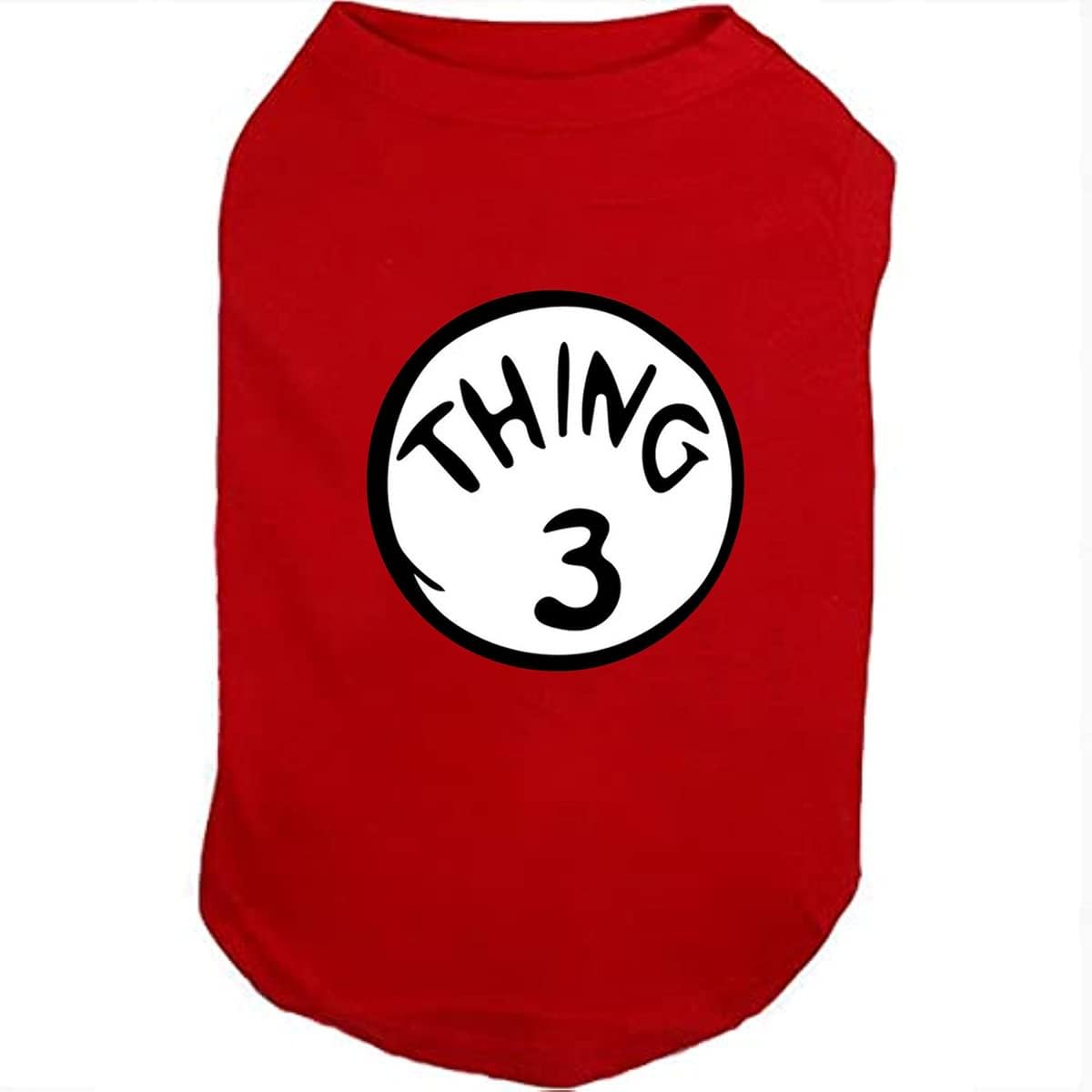 Dog Shirts for Pet Clothes Soft Breathable Puppy Shirts Pop Culture Thing 1 to Thing 9 Printed Pet T-Shirt (RED-2, Small