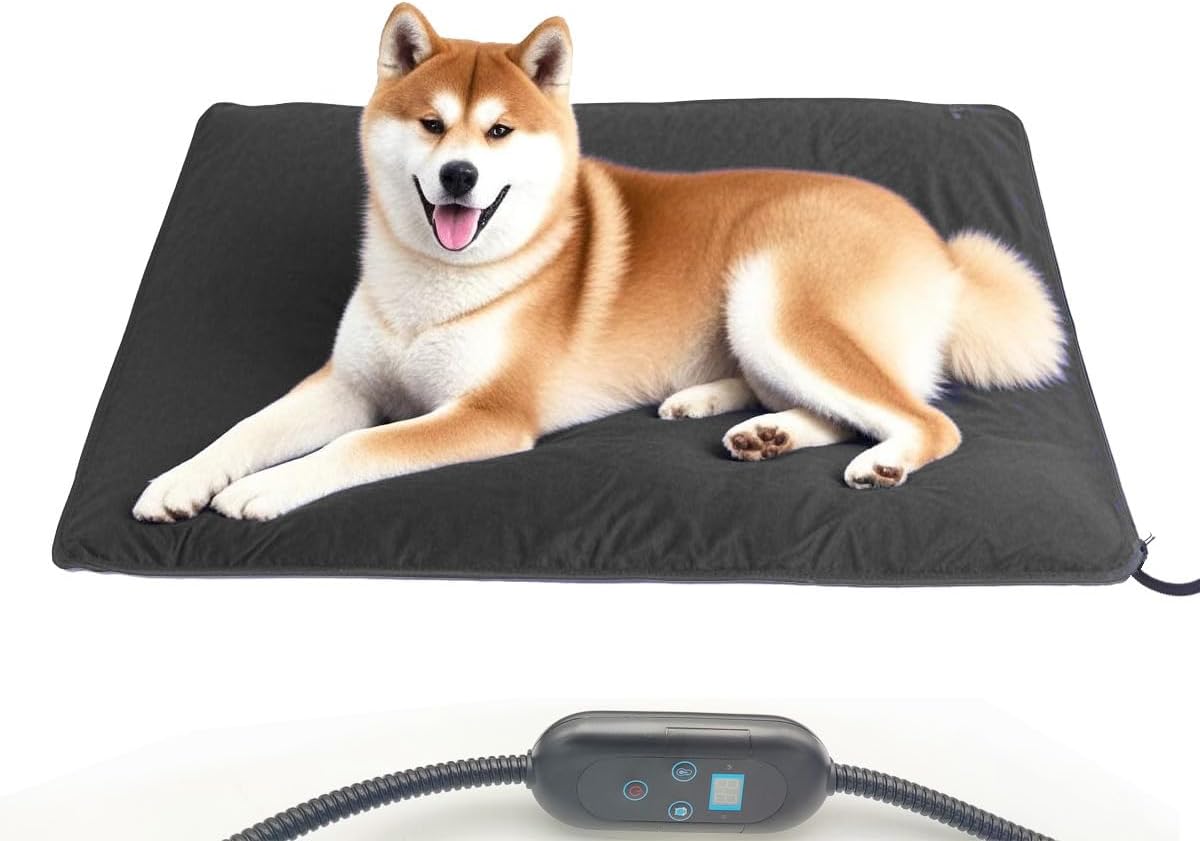 45x45cm Pet Heating Pad for Cats & Small Dogs,6 Heat Levels,Always-On