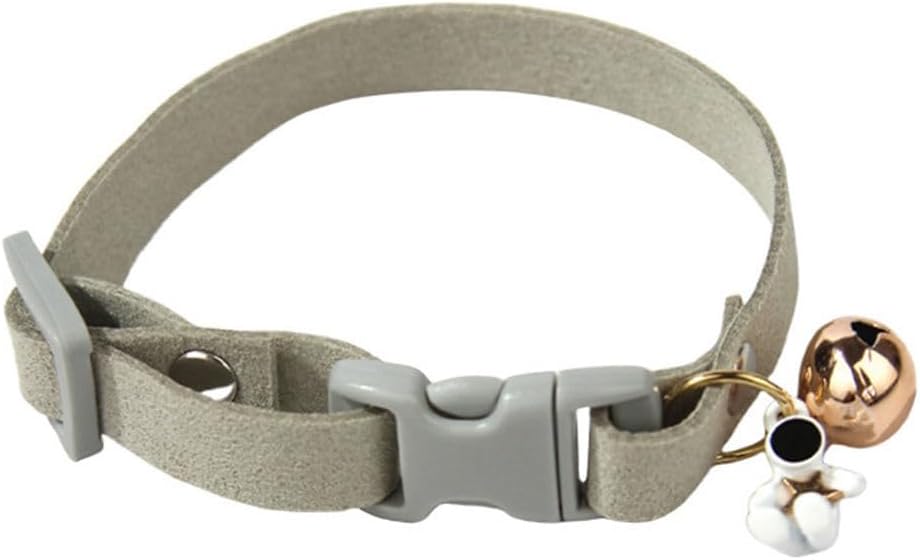 Cat Collar with Bell Pretty Girl Kitten Collar with Bells, Dark Purple XXS