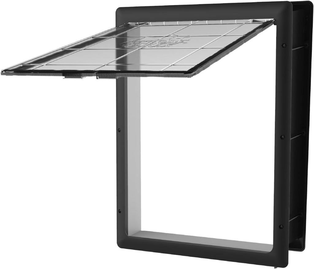 Hakuna Pets Essential Pet Door for Screens, Doors and Walls up to 2.17" Thick, for Dogs and Cats up to 11 lbs, Small, Wh