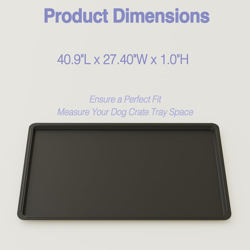 MOFBEAWK Dog Crate Tray Replacement,41-Inch Reinforced Chew-Resistant Pan