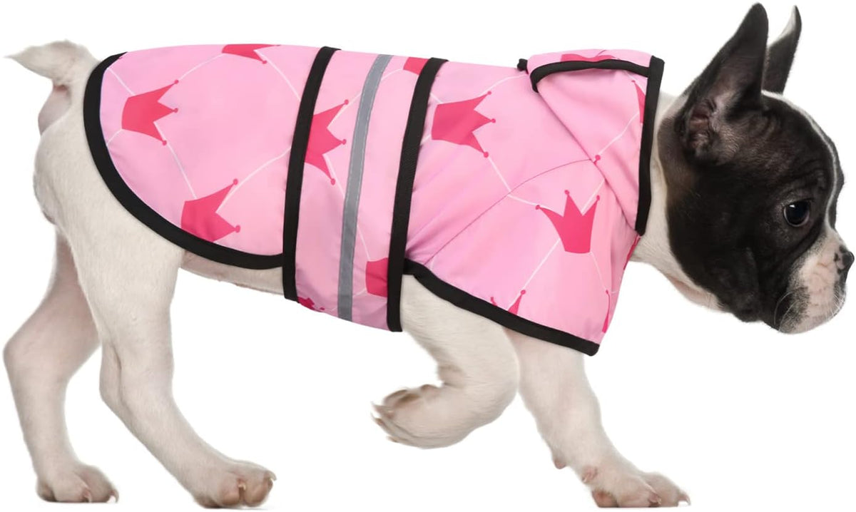 HDE Dog Raincoat with Hood & Leash Hole S-XL Dog Rain Jacket Yellow L