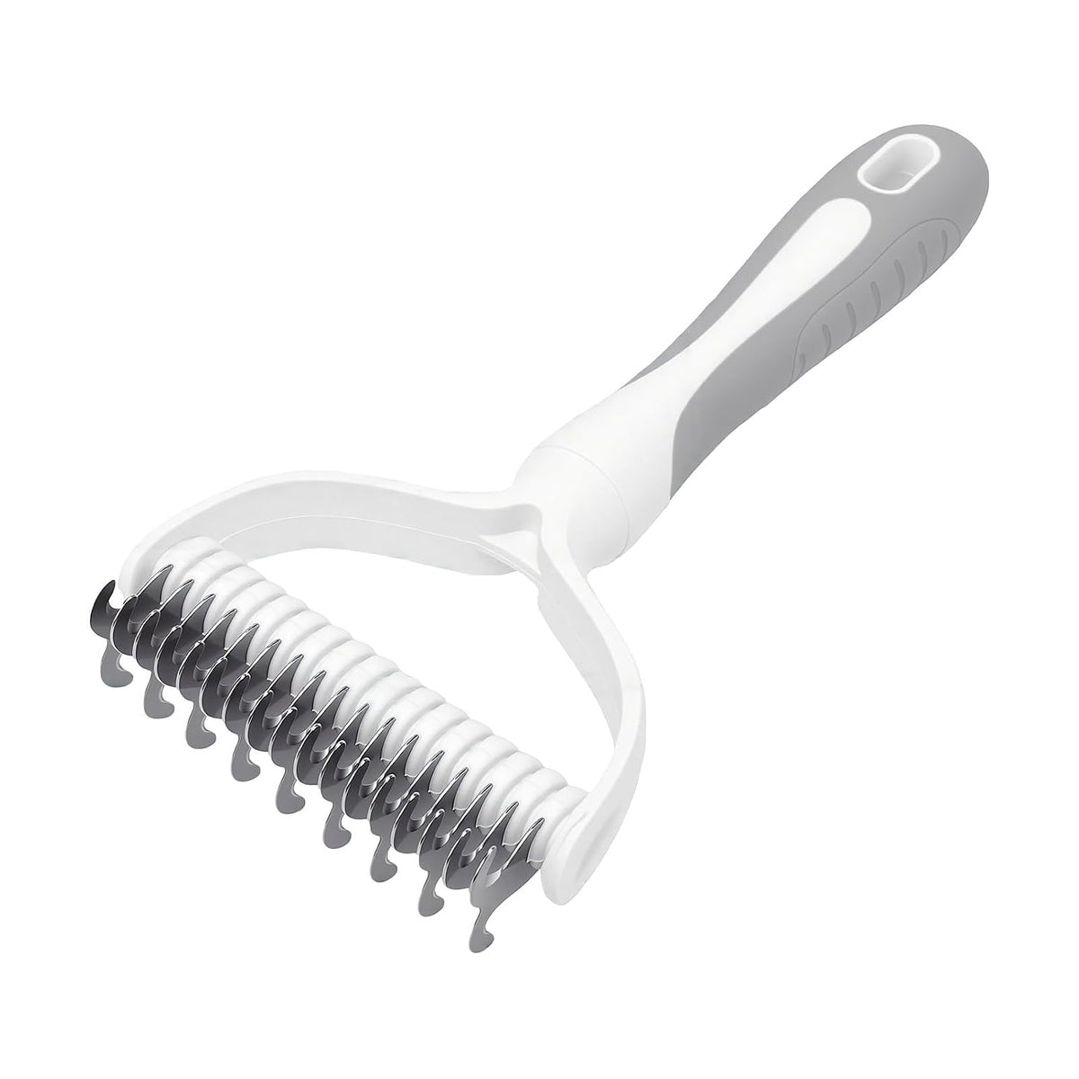 GLOGLOW Lightweight Ergonomic Grooming Brush for Backyard Shedding (Grey)