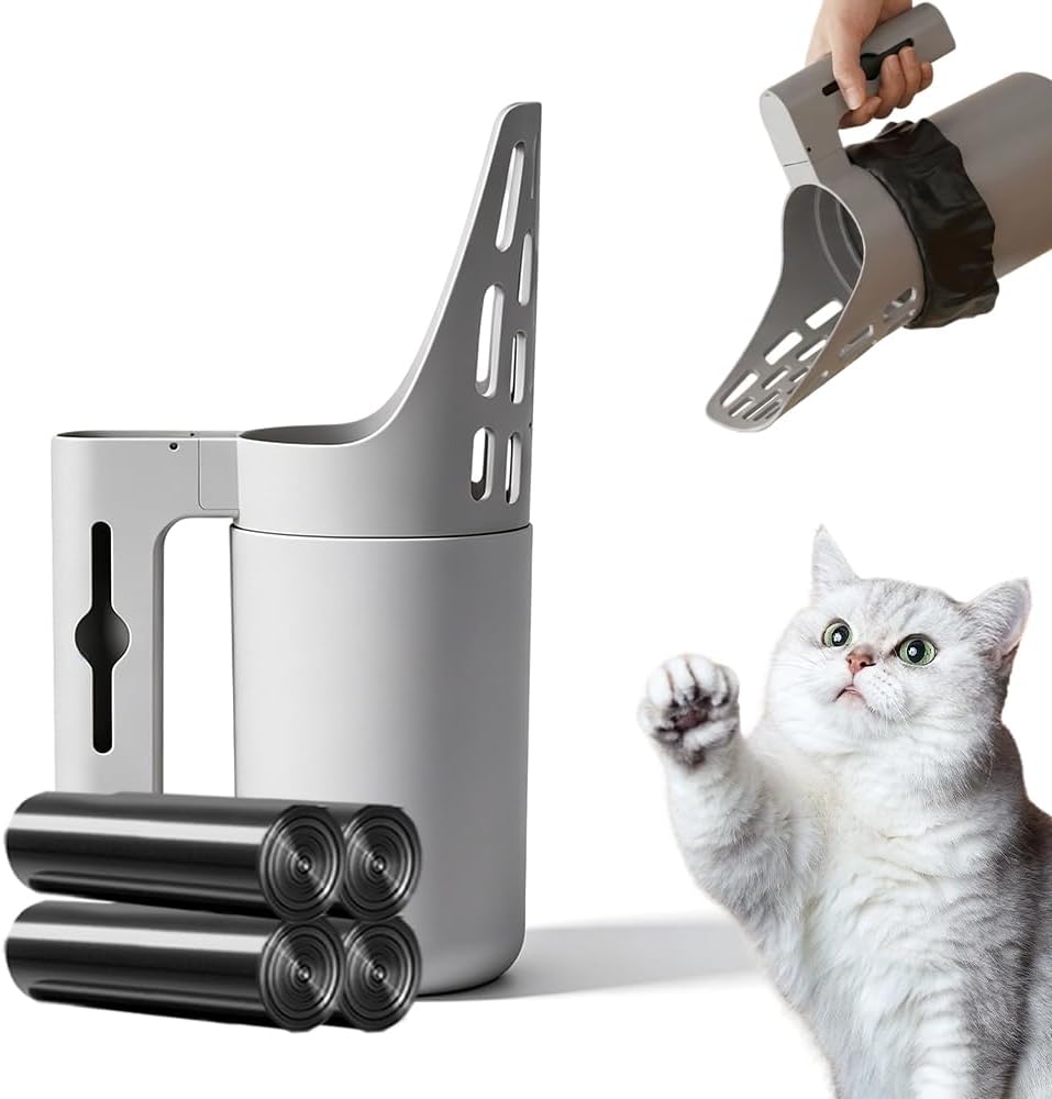 Cat Litter Scoop with Hidden Waste Bag Storage (1PC+2*Bag)