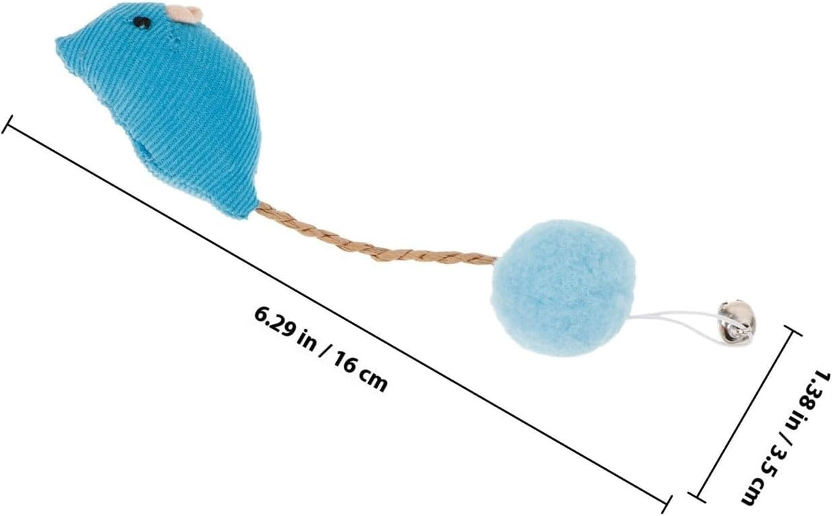 6pcs Plush Mouse Cat with Bell and Active Play