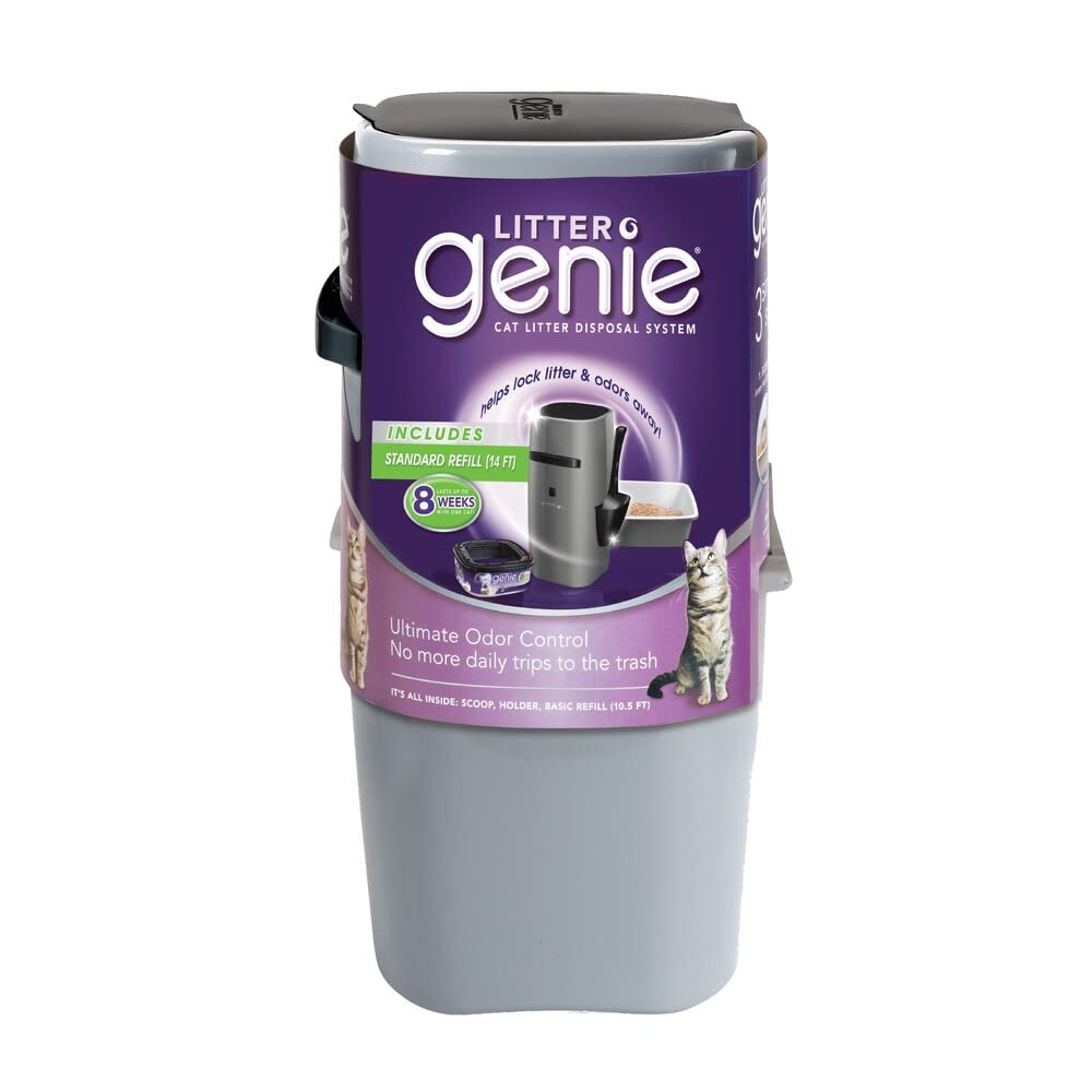 Litter Genie Standard Cat Litter Disposal Pail with 14 ft Standard Refill