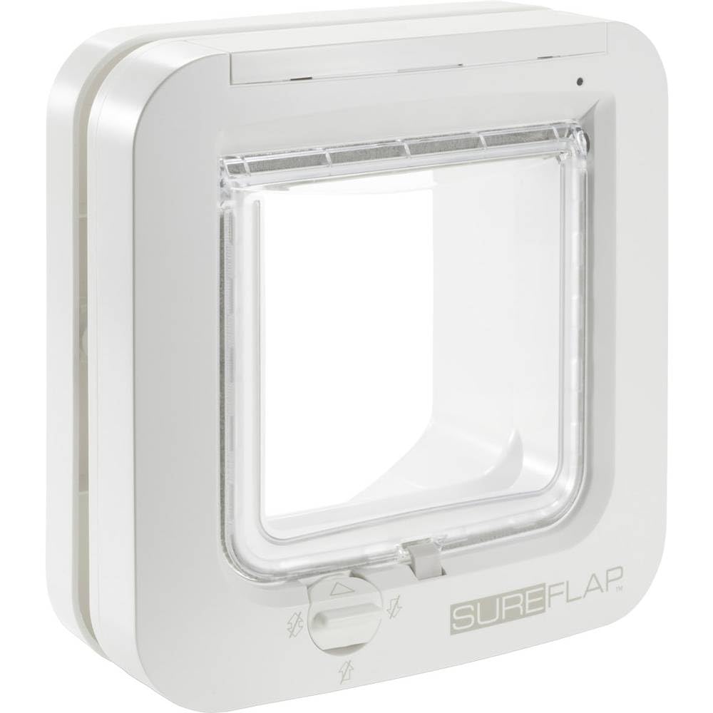 SureFlap - Sure Petcare Microchip Cat Flap, White, Scans Pet's ID on Entry, Check Your Cat's Size,Flap Opening is 4 3/4” (H) by 5 5/8” (W)