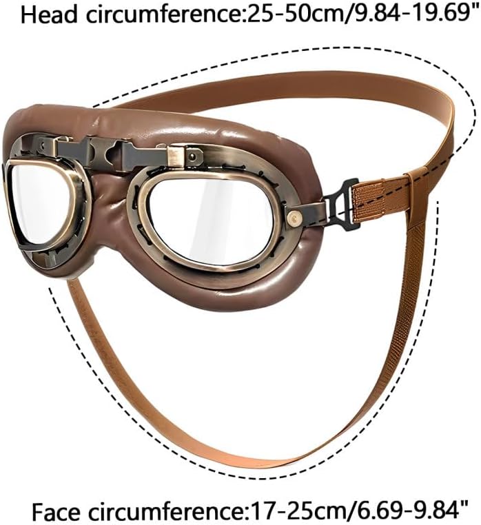 Retro Dog Aviator Sunglasses, Pet Goggles for Medium Large Dogs