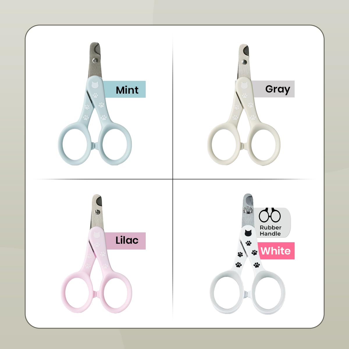 Necoichi Dog & Cat Nail Clipper, Stainless Steel, Made in Japan, Gray
