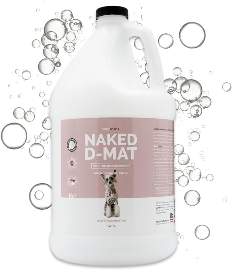 Bark2Basics Naked D-Mat Unscented Dog Conditioner and Detangler, 1 Gallon