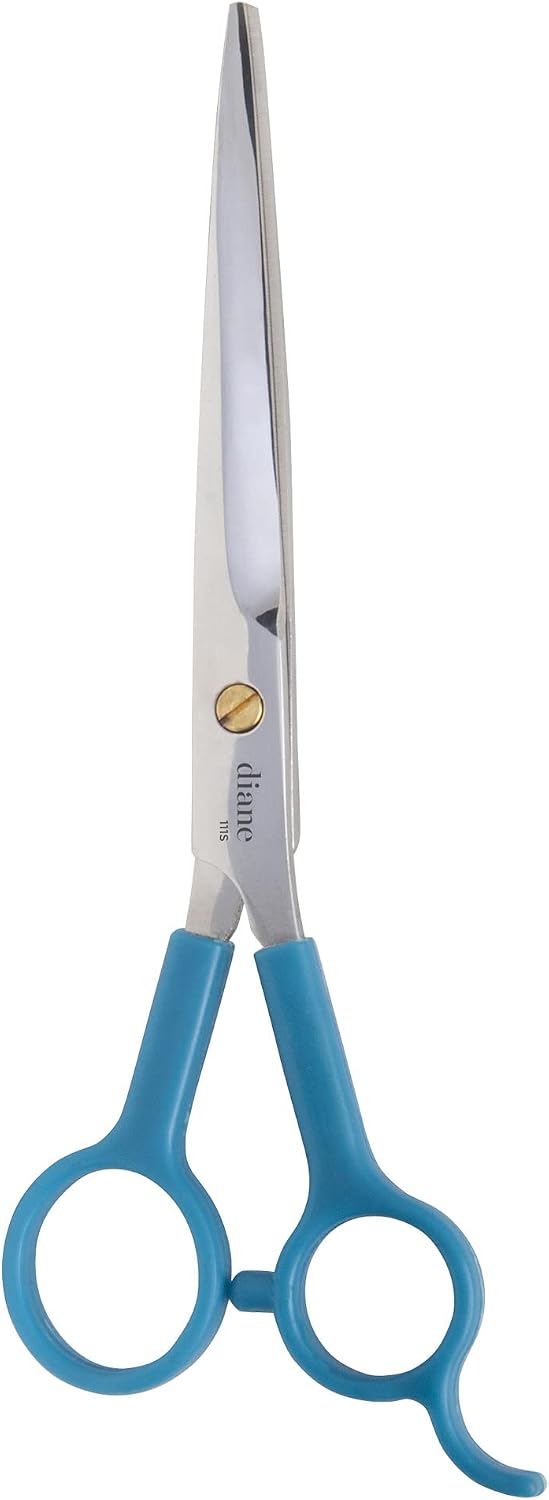 Diane Curved Point-Tip Pet Shear, 6.5-Inch Stainless Steel Hair Cutting Scissors for Precision Trimming, Facial Hair, Pa