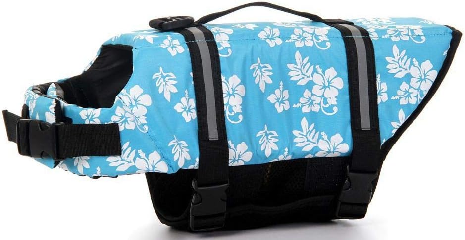 Dog Life Jacket Adjustable Dog Lifevest Swimsuit Safety Vest Apparel Lifesaver Coat for Small Large Cats Puppy Kitty wit