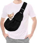 Lukovee Small Dog Sling Carrier, with Padded Strap & Storage Pocket, (B,S)
