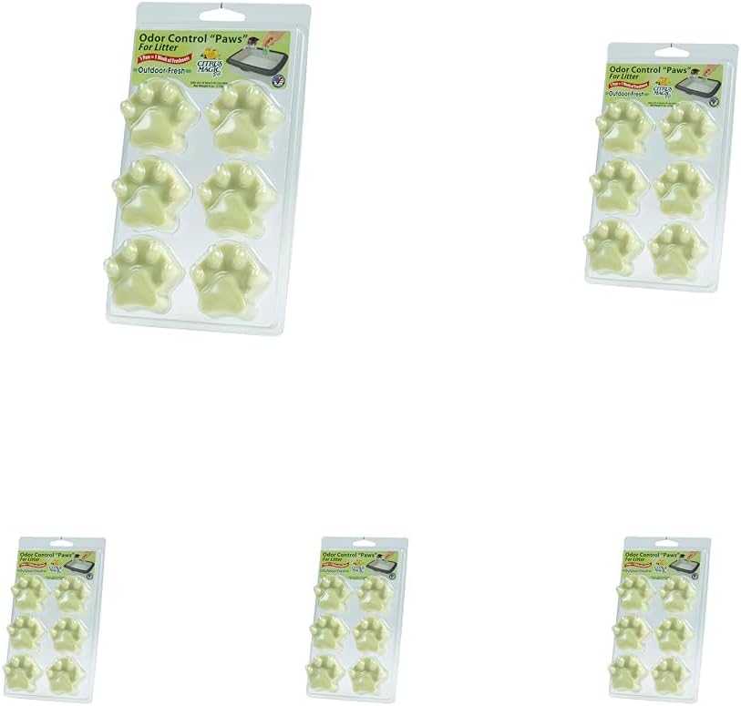 Citrus Magic Pet Odor Eliminator Litter Paws, Fresh Linen, 6 Paws