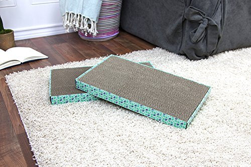 Kitty City XL 3-Pack Cat Scratcher Pads – Durable Corrugated Cardboard Scratch Pads – Double-Sided for Longer Use, Cat Claw Maintenance & Furniture Protection, Cat Scratching - 10" x 18"