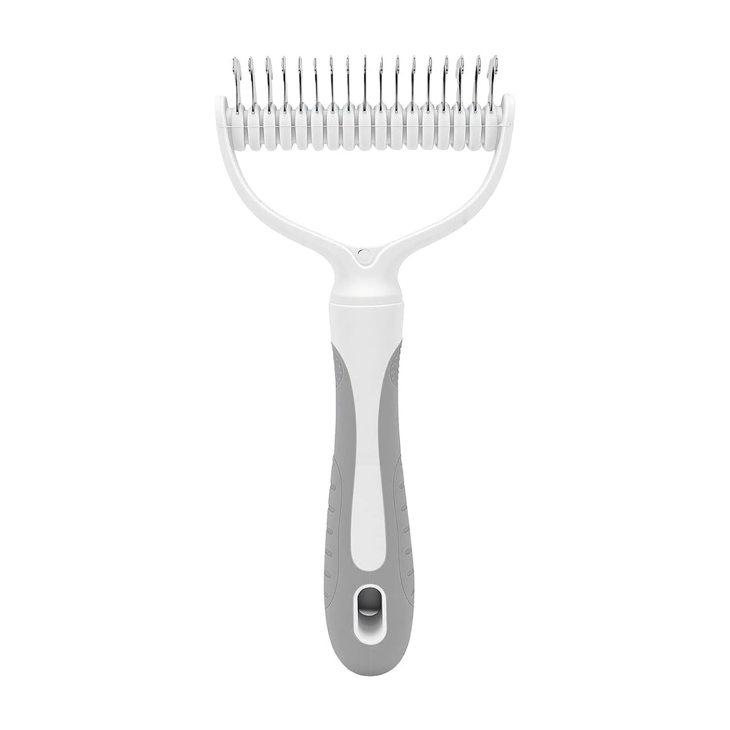GLOGLOW Lightweight Ergonomic Grooming Brush for Backyard Shedding (Grey)