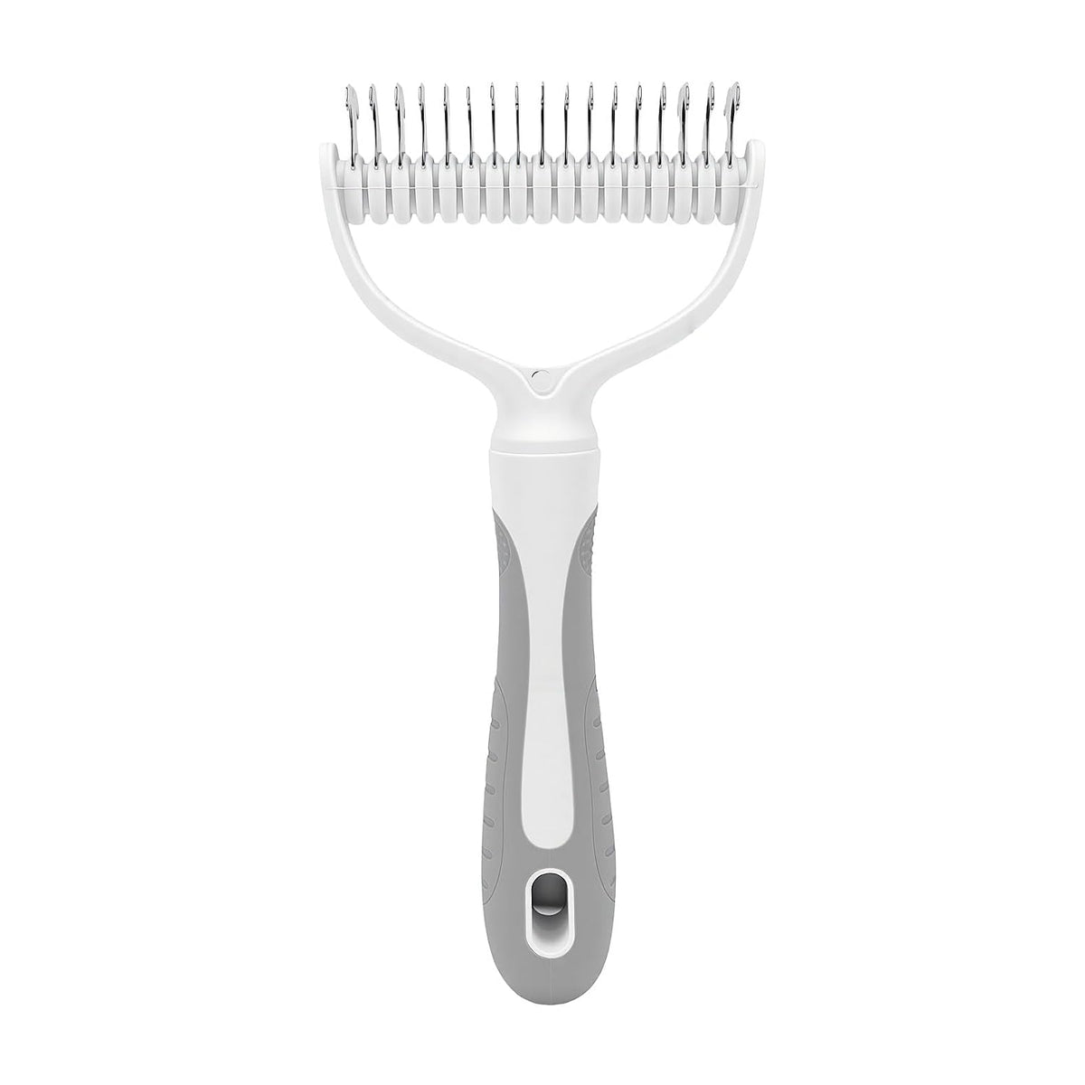 GLOGLOW Lightweight Ergonomic Grooming Brush for Backyard Shedding (Grey)