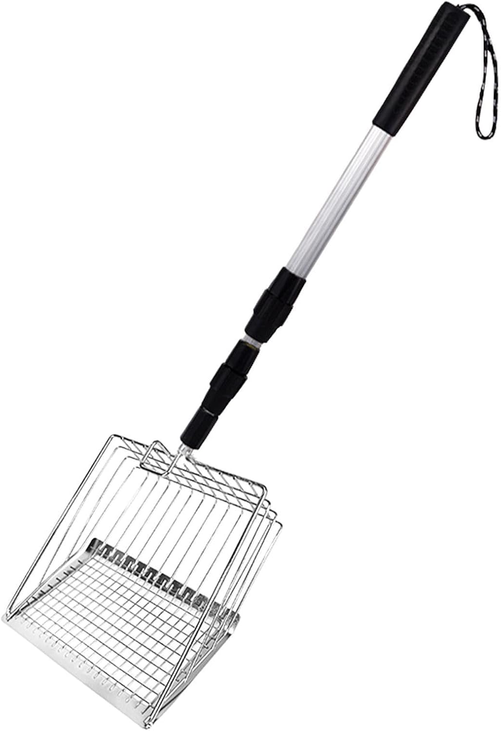 Handle Cat Litter Scoop – Metal PP Adjustable 42 Inch Pet Waste Scoop
