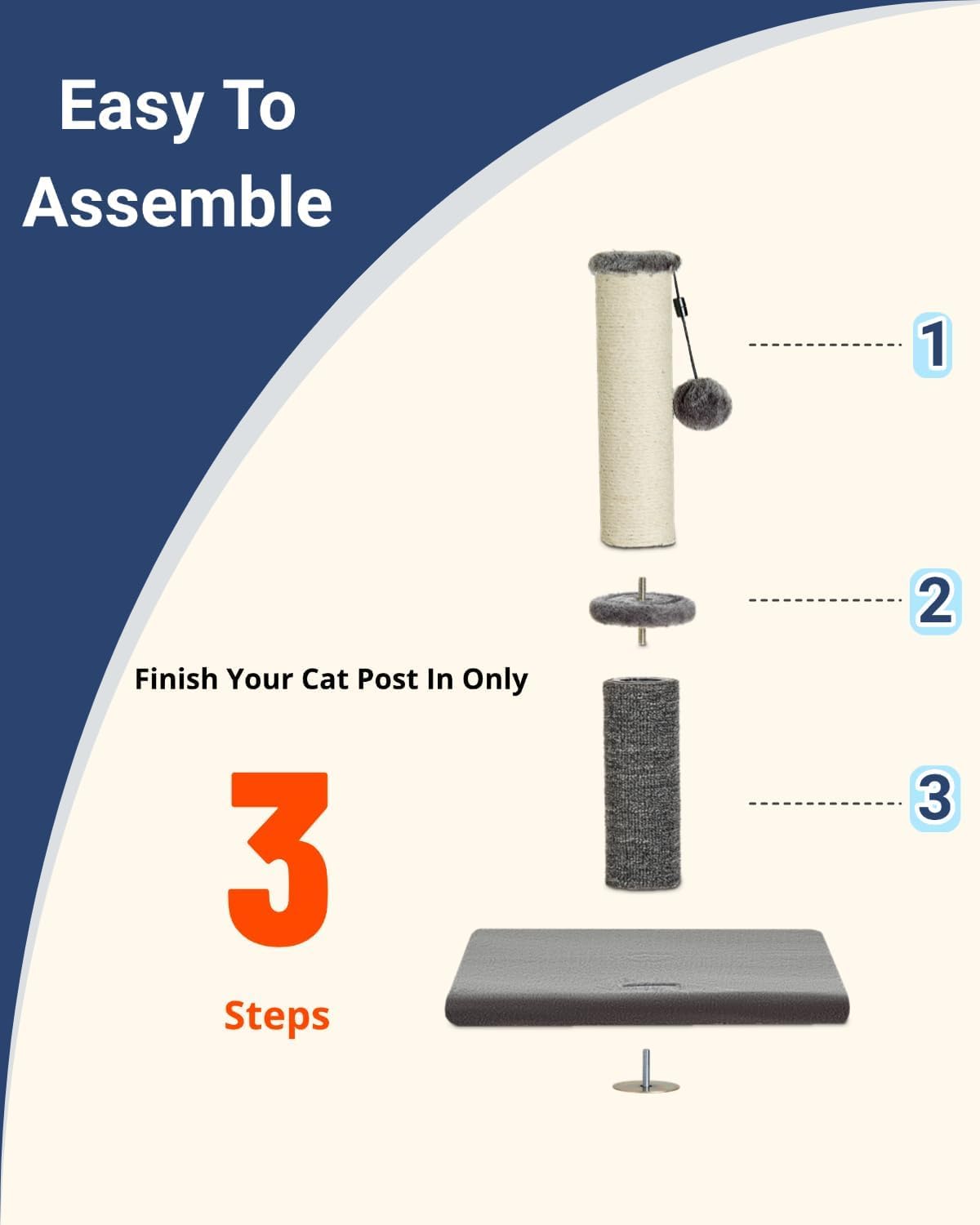 Cat Scratching Post, Cat Scratchers For Indoor Cats With Toys