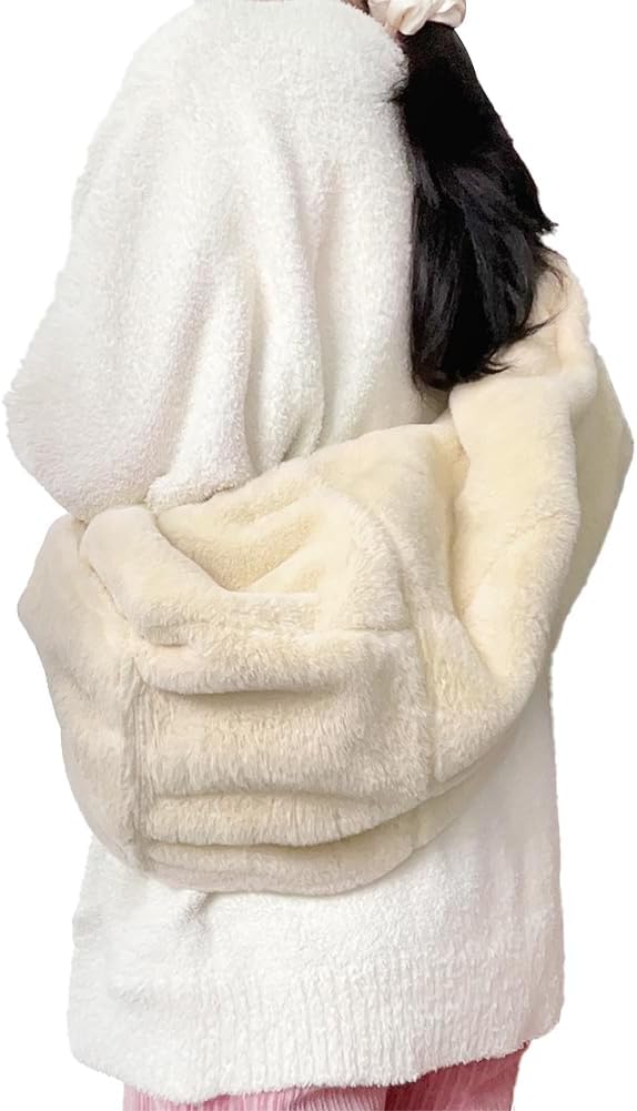 Plush Small Dog Sling Cat Carrier Hands-Free Pet Sling Carrier Shoulder Bag