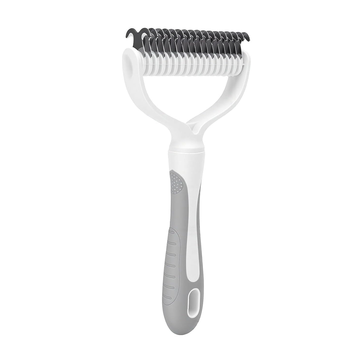GLOGLOW Lightweight Ergonomic Grooming Brush for Backyard Shedding (Grey)