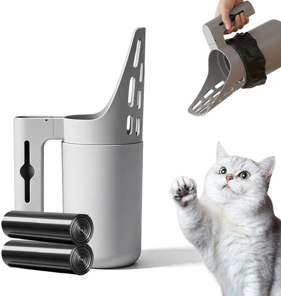Cat Litter Scoop with Hidden Waste Bag Storage (1PC+2*Bag)