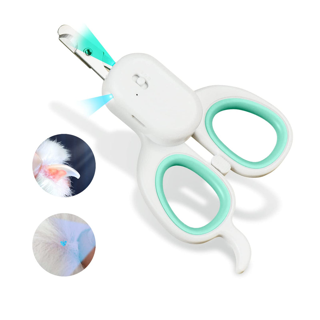 PAKEWAY Cat Nail Clipper with LED Light, Safe & Precise for Cats & Kittens