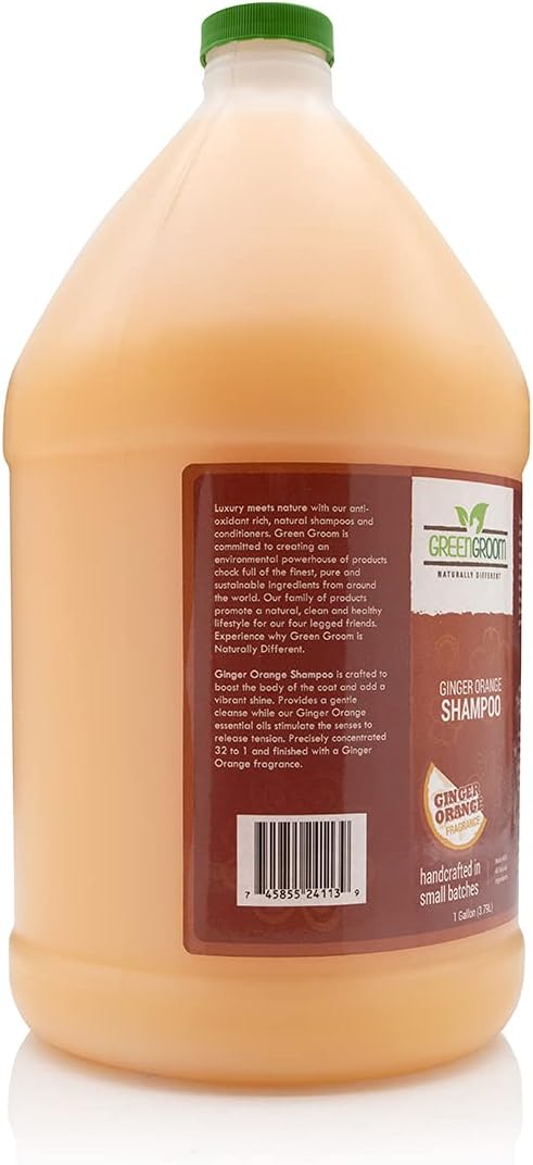 Green Groom Ginger Orange Aromatherapy Calming Dog Shampoo, 1 Gallon