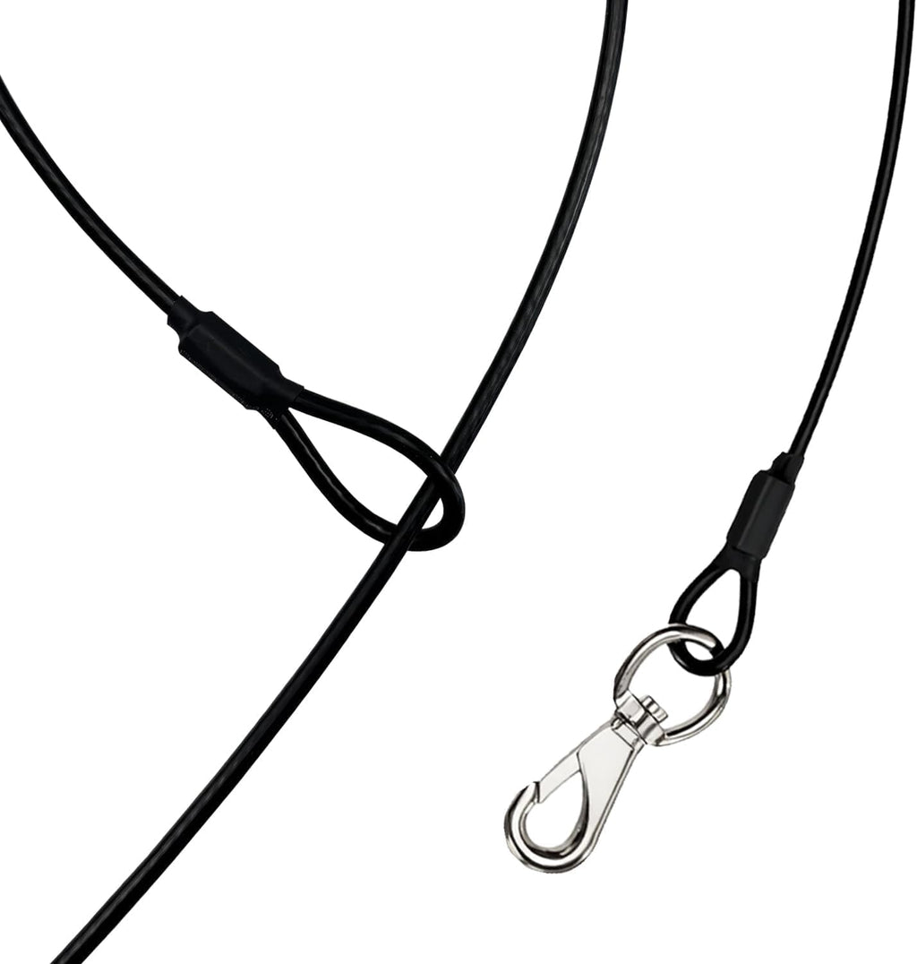Training Tie Down, 4/6ft Short Tether Cable for Dogs - Short Anti-Chew Puppy Lead for Teething, Potty Training, and Indo
