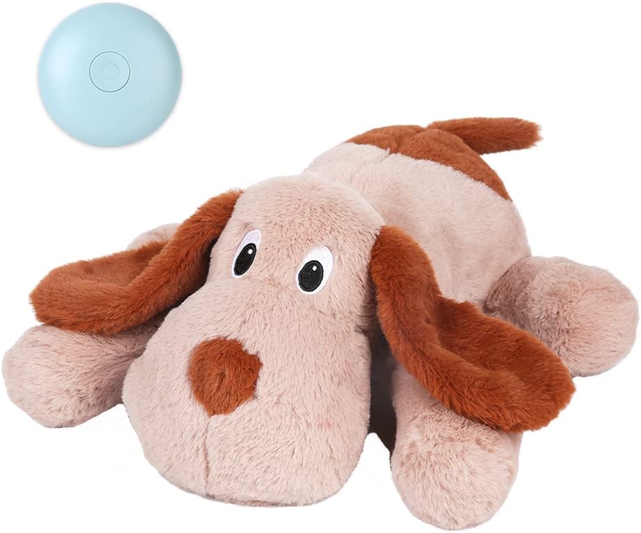 WEOK Heartbeat Puppy Toy, Comfort Cuddler Pillow, Dog Anxiety Relief Calming Aid,Heartbeat Stuffed Toy for Dogs,Puppy He