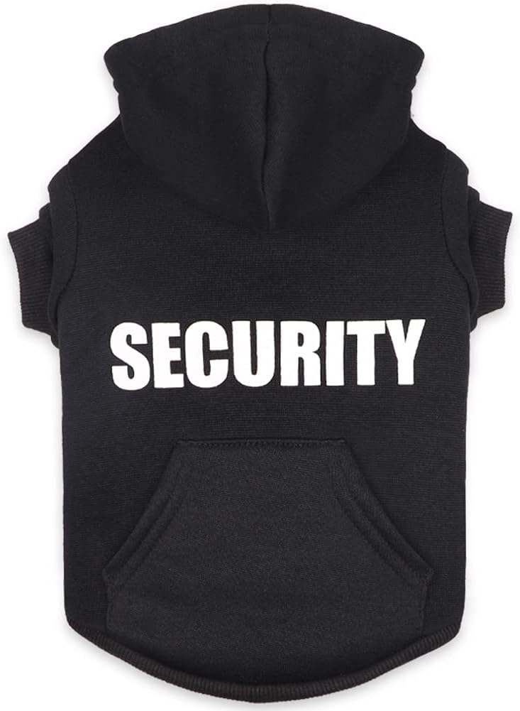 Security Dog Sweater - Soft Brushed Fleece Dog Clothes - XL