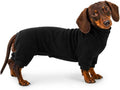 Dachshund Dog Turtleneck Sweater, Winter Warm Clothes for Dachshunds, Sausage Dog Winter Outfit(Black,S)