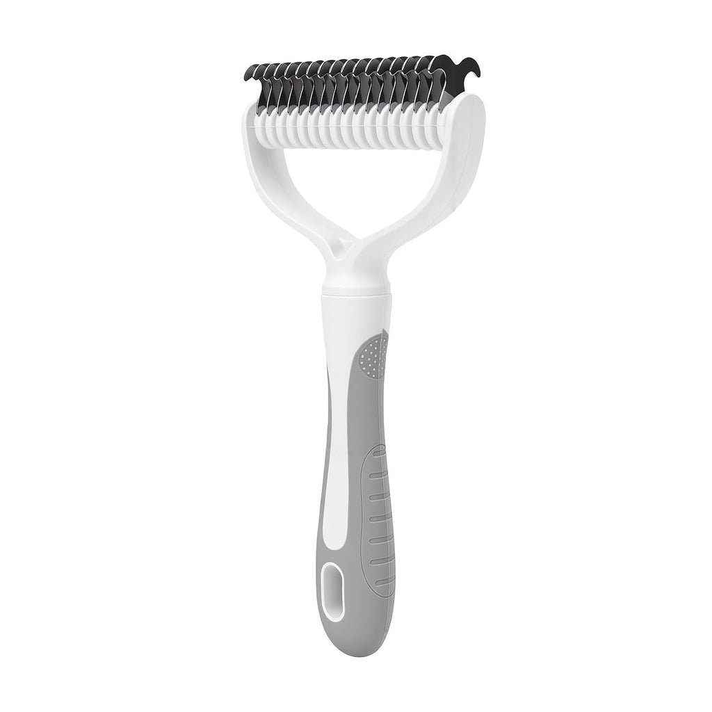 GLOGLOW Lightweight Ergonomic Grooming Brush for Backyard Shedding (Grey)