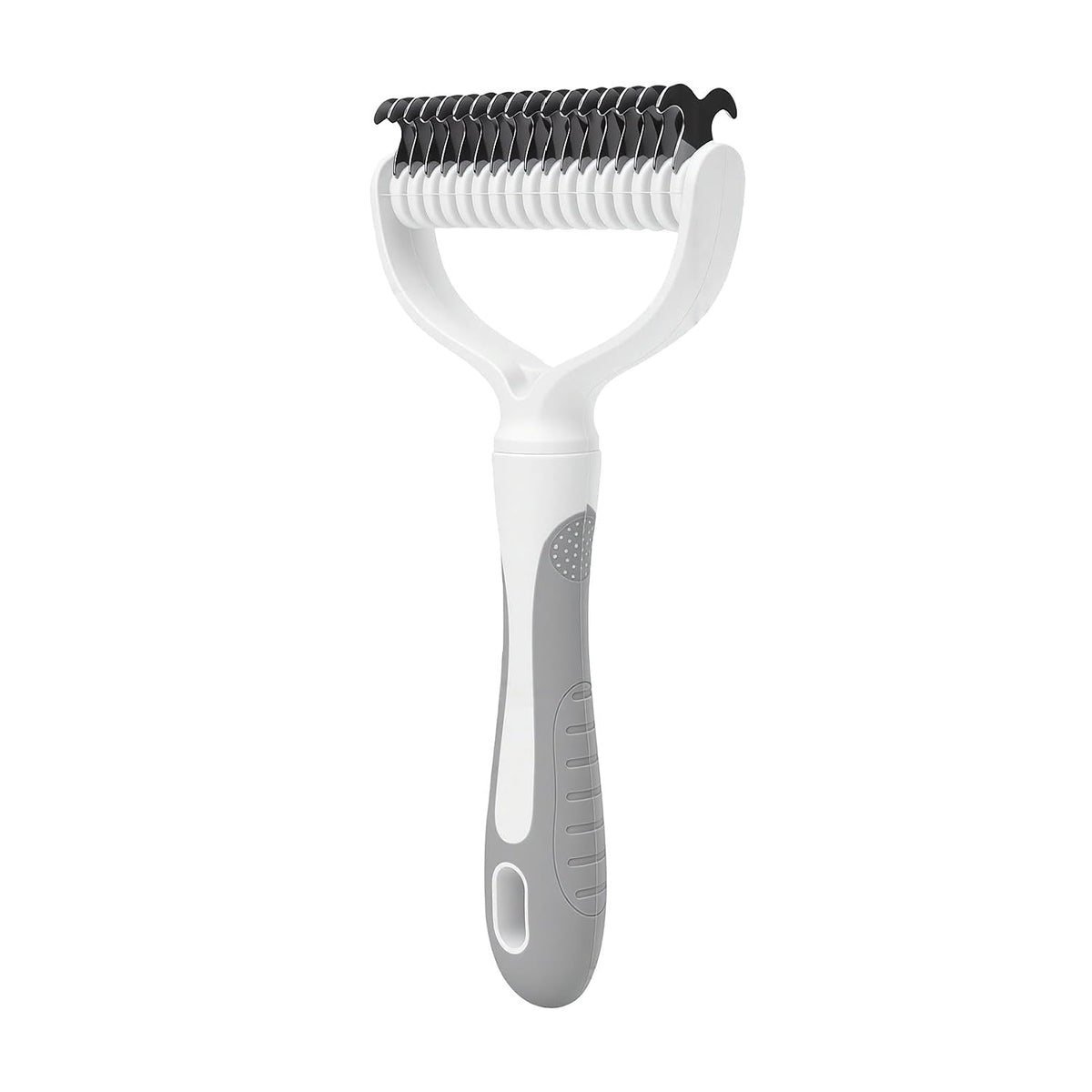 GLOGLOW Lightweight Ergonomic Grooming Brush for Backyard Shedding (Grey)