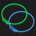 2-Pack LED Dog Collar, Light Up Dog Collars,Rechargeable Dog Lights for Night Walking，Universal, Reusable Safety Necklac