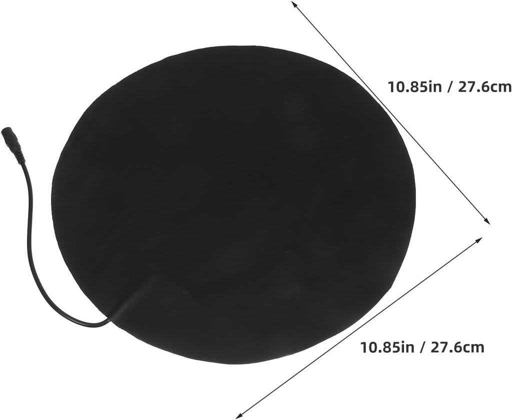 PET Heating Pad Winter USB 5V/2A round Black for Cat Beds