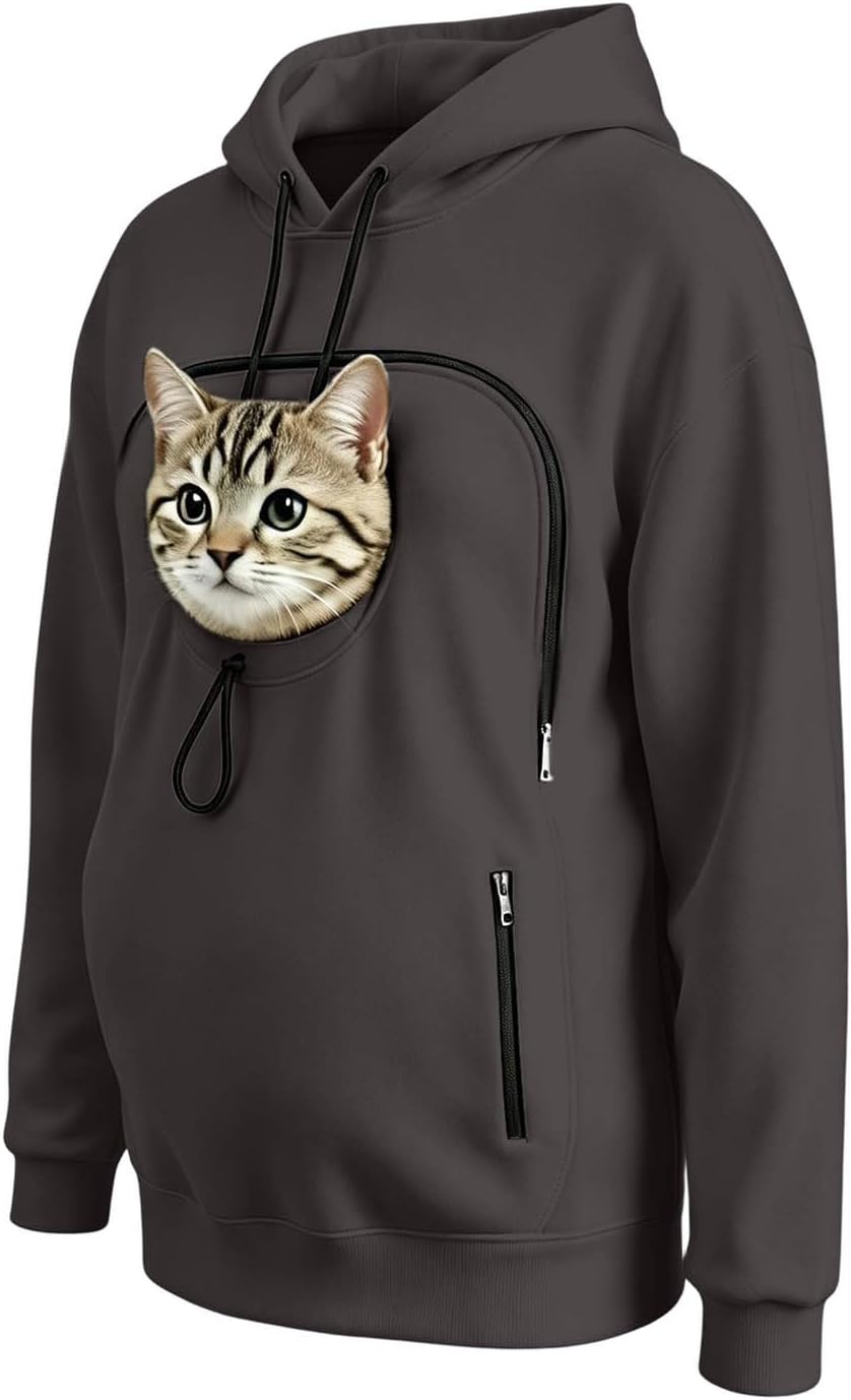 Pet Pouch Hoodie Cat Hoodie with Pouch Pull Pocket for Dogs
