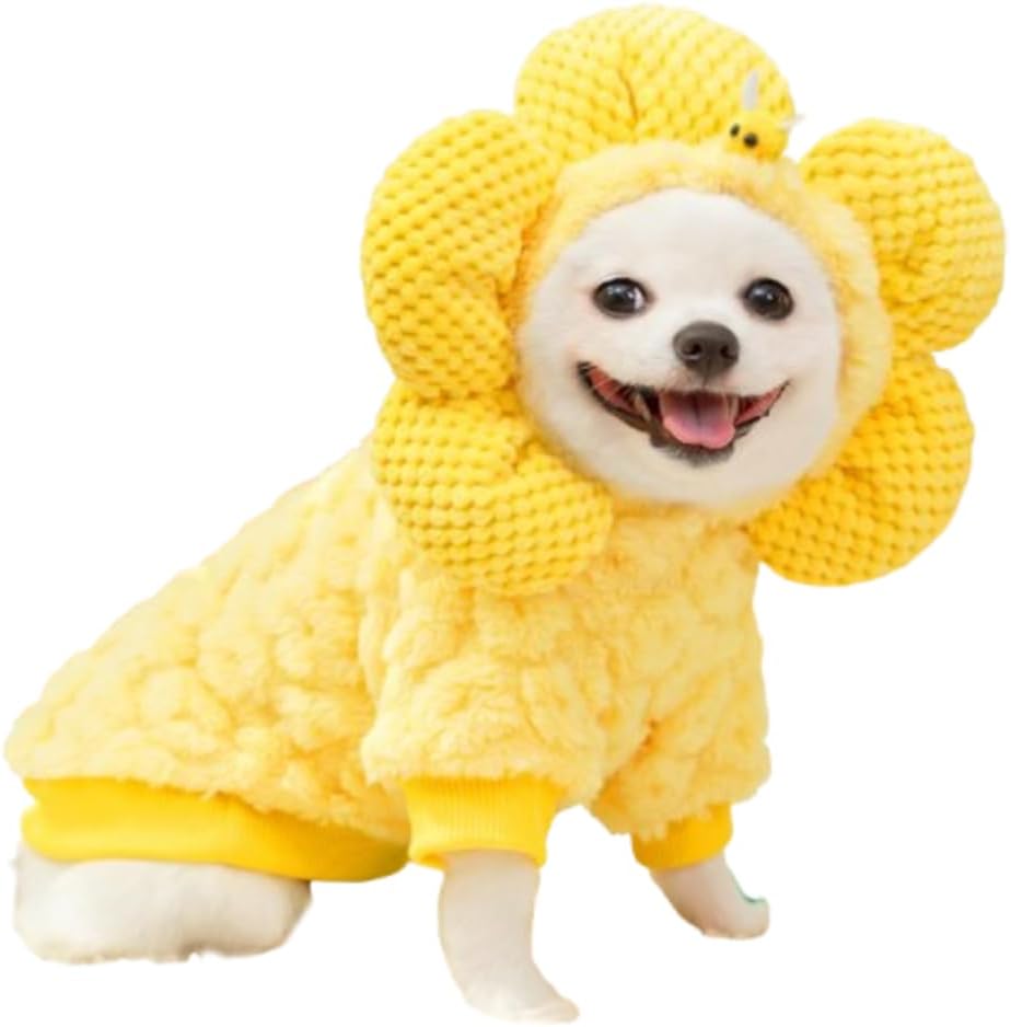 Dog Shark Costume Funny Pet Hoodies for Small Dogs Fleece Puppy Sweatshirt with D-Ring Winter Chihuahua Clothes Cold Wea