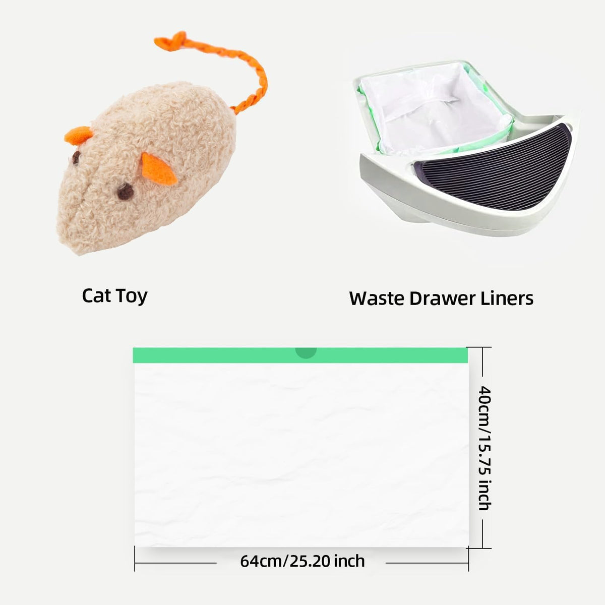 45 Count Automatic Litter Box Bags Liners Compatible with Litter Box Robot 4/5/3, Self-cleaning Cat Litter Box Liners re