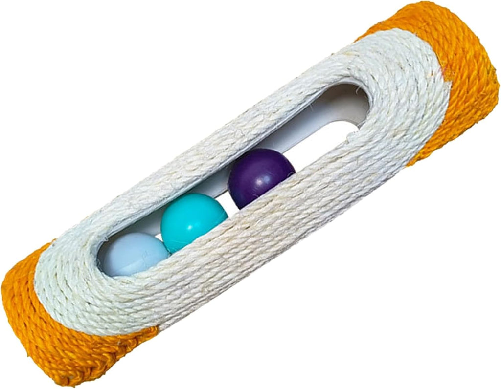 Cylindrical Scratching Board Sisal Cat Toys with 3 Pcs Ringing Balls 11 in Scratching Roller for Indoor Cats Playing (Bl