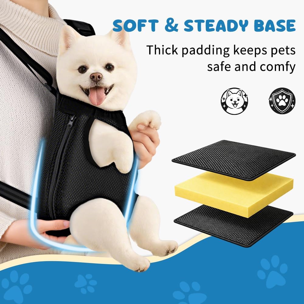 Mosago Dog Backpack Carrier with Thick Padded Bottom Support, 10–16 lbs