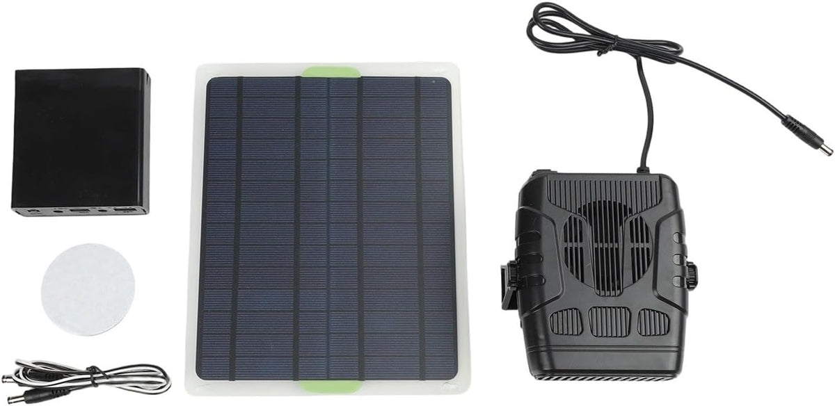 Solar Heater for Chicken Dog House Pet Warming Fan Portable