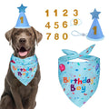 Yicostar Dog Birthday Party Supplies,Dog Birthday Bandana,Dog Birthday Hat