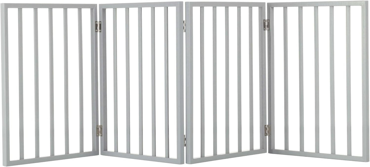 Pet Gate - 3-Panel Indoor Foldable Dog Fence for Stairs, Hallways, or Doorways - 55x24-Inch Retractable Freestanding Dog